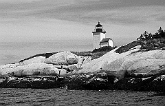 Mark Island (Deer Island Thorofare) Light - BW